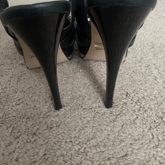 Black Heels with Feather Detail - Picture 5 of 6